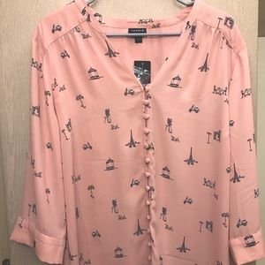Rose Pink Paris-Inspired Blouse from Torrid